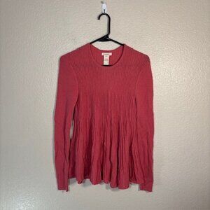 Sundance Catalog Sweater Womens Small Wool Cashmere Pink Pullovers Ribbed